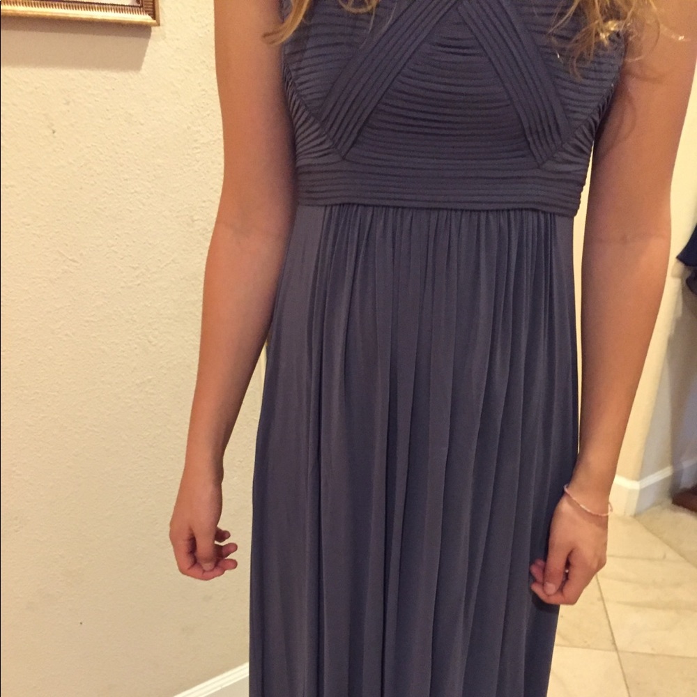BCBG strapless pleated bodice size small